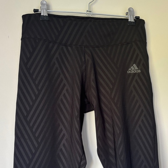 Adidas Black Chevron CLIMALITE Leggings size small - Picture 3 of 6